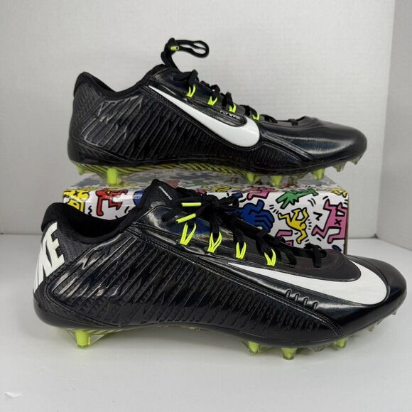 Nike Vapor Carbon‎ Elite Football Cleats Black White 631425-011 Men Size 16